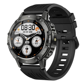 Ceas inteligent S81 pentru activități în aer liber, IP68 impermeabil, monitorizare ritm cardiac, tensiune arterială, oxigen în sânge, apeluri Bluetooth