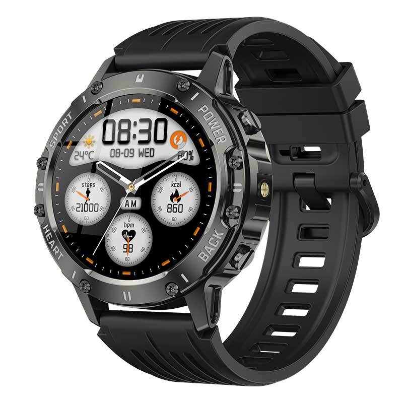 Ceas inteligent S81 pentru activități în aer liber, IP68 impermeabil, monitorizare ritm cardiac, tensiune arterială, oxigen în sânge, apeluri Bluetooth