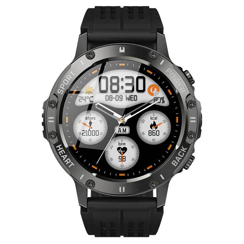 Ceas inteligent S81 pentru activități în aer liber, IP68 impermeabil, monitorizare ritm cardiac, tensiune arterială, oxigen în sânge, apeluri Bluetooth