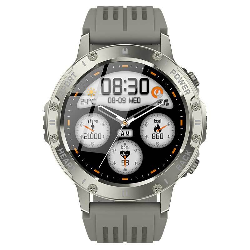 Ceas inteligent S81 pentru activități în aer liber, IP68 impermeabil, monitorizare ritm cardiac, tensiune arterială, oxigen în sânge, apeluri Bluetooth