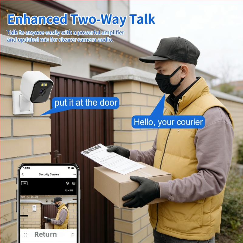 Cameră video wireless de rețea, obiectiv 3.6 mm, 420 TVL, iluminare minimă 0.001 lux, obturator electronic 1/10000, vizionare noaptea IR până la 10 m