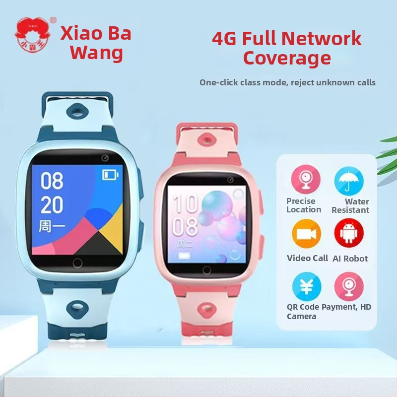 Little Overlord detské chytré hodinky s samostatným volaním, obojstranným videohovorom, vodotesné, GPS lokalizácia, plná 4G konektivita