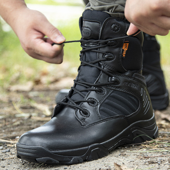 Delta Harci Bakancsok — Uniszex Magas Szárú Taktikai Túra Edzésre (Anyag: Mikroszálas Bőr + Oxford Szövet; Márka: Jlxy/Jun Xingtianxia; Korosztály: Felnőtt; Nem: Uniszex; Használat: futás, túrázás, kempingezés, horgászat)