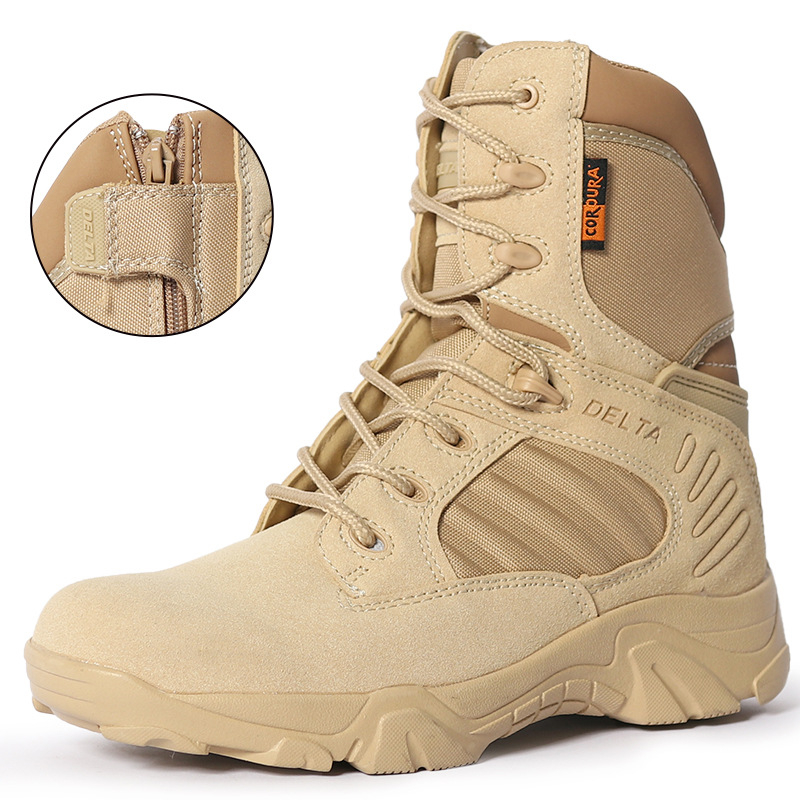 Delta Harci Bakancsok — Uniszex Magas Szárú Taktikai Túra Edzésre (Anyag: Mikroszálas Bőr + Oxford Szövet; Márka: Jlxy/Jun Xingtianxia; Korosztály: Felnőtt; Nem: Uniszex; Használat: futás, túrázás, kempingezés, horgászat)
