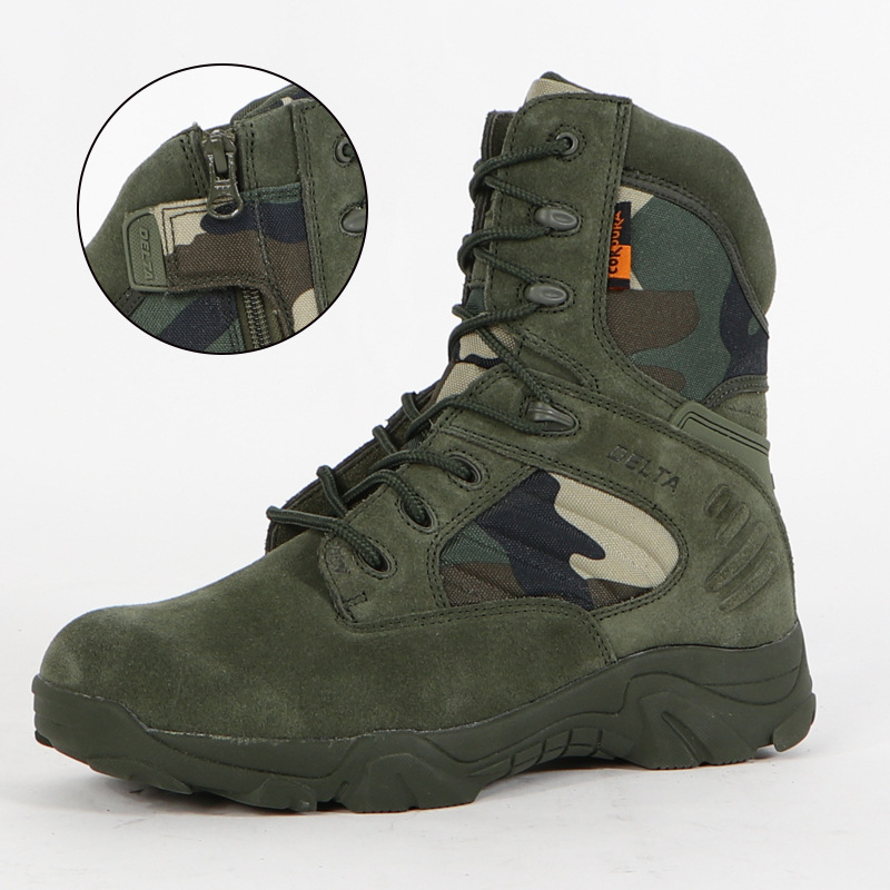 Delta Harci Bakancsok — Uniszex Magas Szárú Taktikai Túra Edzésre (Anyag: Mikroszálas Bőr + Oxford Szövet; Márka: Jlxy/Jun Xingtianxia; Korosztály: Felnőtt; Nem: Uniszex; Használat: futás, túrázás, kempingezés, horgászat)