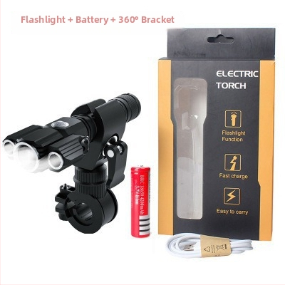 Lumină pentru bicicletă LED T6, cap rotativ, corp din aliaj de aluminiu, fascicul retractabil pentru plimbări nocturne