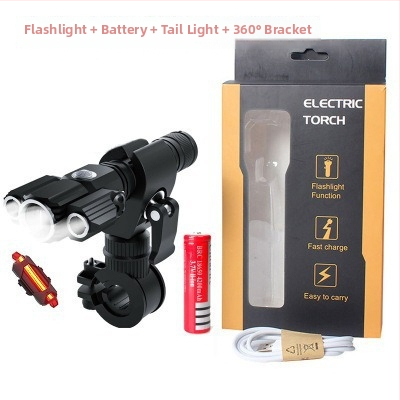 Lumină pentru bicicletă LED T6, cap rotativ, corp din aliaj de aluminiu, fascicul retractabil pentru plimbări nocturne