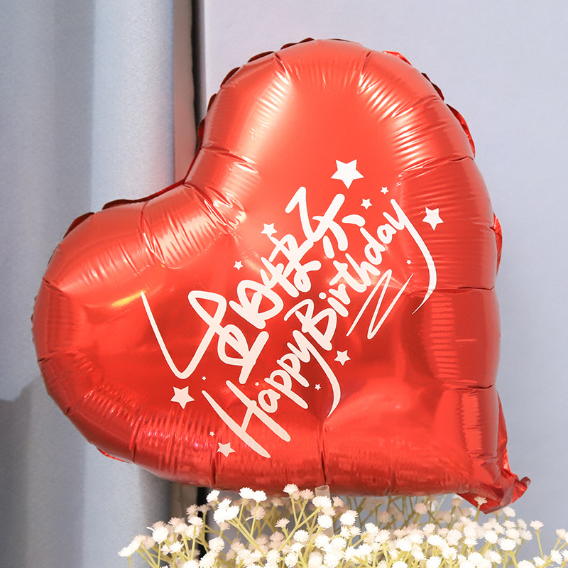 Balon u obliku srca od aluminijske folije za rođendanski party – balon od aluminijske folije, paket na veliko, idealan kao pozadina prvog rođendana