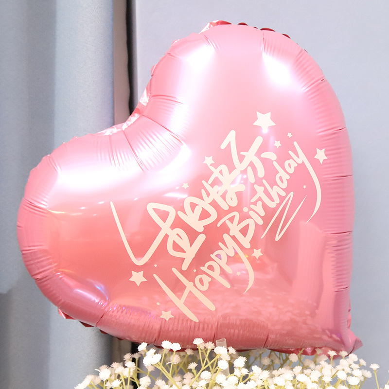 Balon u obliku srca od aluminijske folije za rođendanski party – balon od aluminijske folije, paket na veliko, idealan kao pozadina prvog rođendana