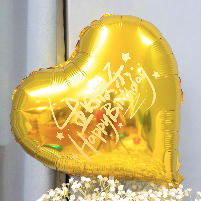 Balon u obliku srca od aluminijske folije za rođendanski party – balon od aluminijske folije, paket na veliko, idealan kao pozadina prvog rođendana