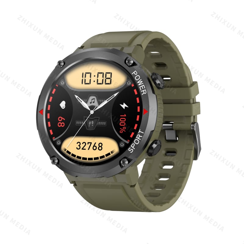 Bluetooth смарт часовник за открито с обаждания чрез Bluetooth, следене на сърдечната честота, измерване на кръвното налягане, кислород в кръвта и живот на батерията 7–14 дни