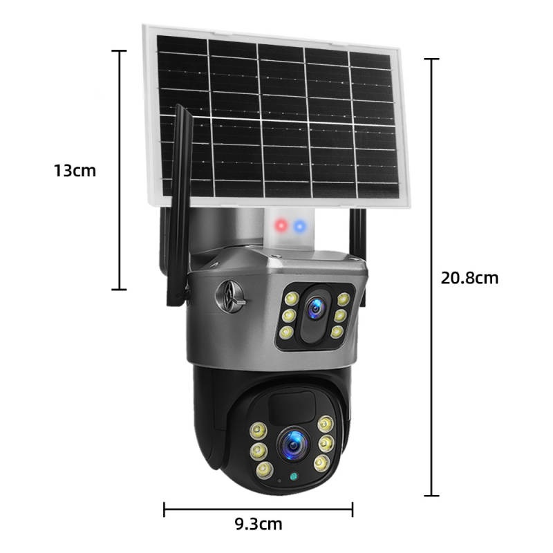 Huaxin Vision Solarni vanjski bežični sigurnosni kamera s noćnim vidom – 0.001 lux, SNR > 44 dB, -20…55°C, 5V napajanje, funkcija alarma