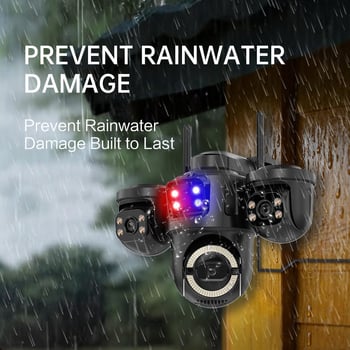 Cameră WiFi PTZ cu iluminare minimă 0.01 lux, SNR > 48 dB, utilizare indoor/outdoor, carcasă ABS, lumină de avertizare
