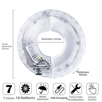 Svjetla za felge bicikla s USB-C punjenjem, pričvršćivanje vijcima, Brend 1, za noćnu vožnju