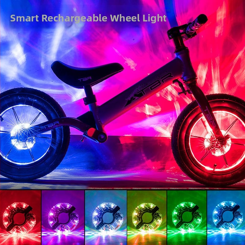 Svjetla za felge bicikla s USB-C punjenjem, pričvršćivanje vijcima, Brend 1, za noćnu vožnju