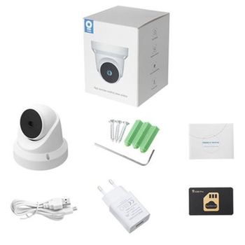 V380Pro Konhova kupolna kamera, 1/3″ senzor, 5V napajanje, unutarnja uporaba, 10m IR domet, podržana alarmna funkcija