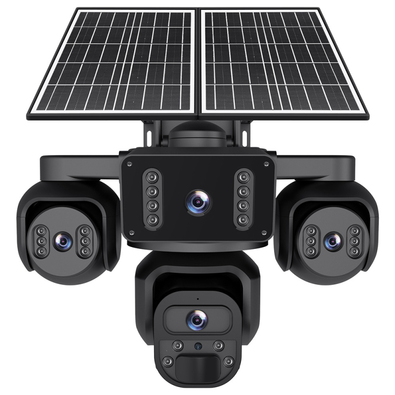 AOV četverokanalna solarna kamera za vanjsku uporabu (Minimalna osvijetljenost: 0.00001 lux, SNR > 48 dB, Radna temperatura: -30 do 65°C, Napajanje: 5V, Senzor: 1/2.9)