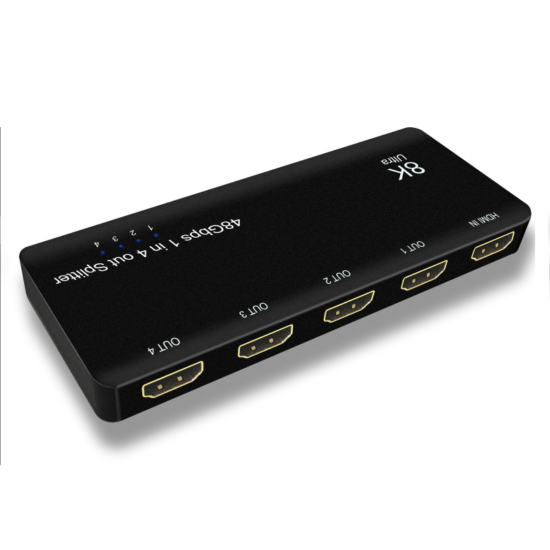 HDMI 2.1 1x4 διανομέας βίντεο, 8K ανάλυση, CableDeconn F0204