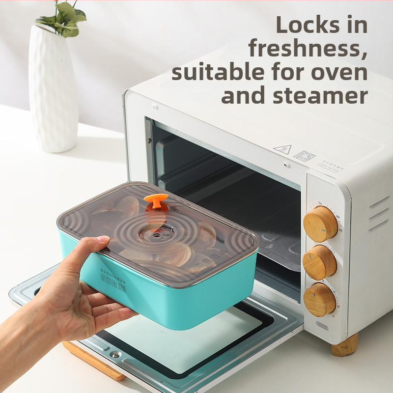 Ανοξείδωτο διπλό κουτί γεύματος, ορθογώνιο, σφραγισμένο και αδιαρροϊκό, συμβατό με φούρνο μικροκυμάτων, χωρητικότητας 1–2 L