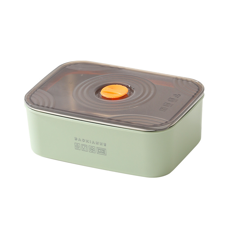 Ανοξείδωτο διπλό κουτί γεύματος, ορθογώνιο, σφραγισμένο και αδιαρροϊκό, συμβατό με φούρνο μικροκυμάτων, χωρητικότητας 1–2 L