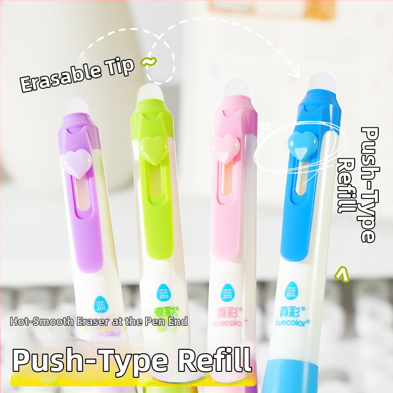 Truecolor P-1941 Neutrálna guľôčkové pero, plastové telo, koniec s guľou, mosadzový hrot, klik zatváranie