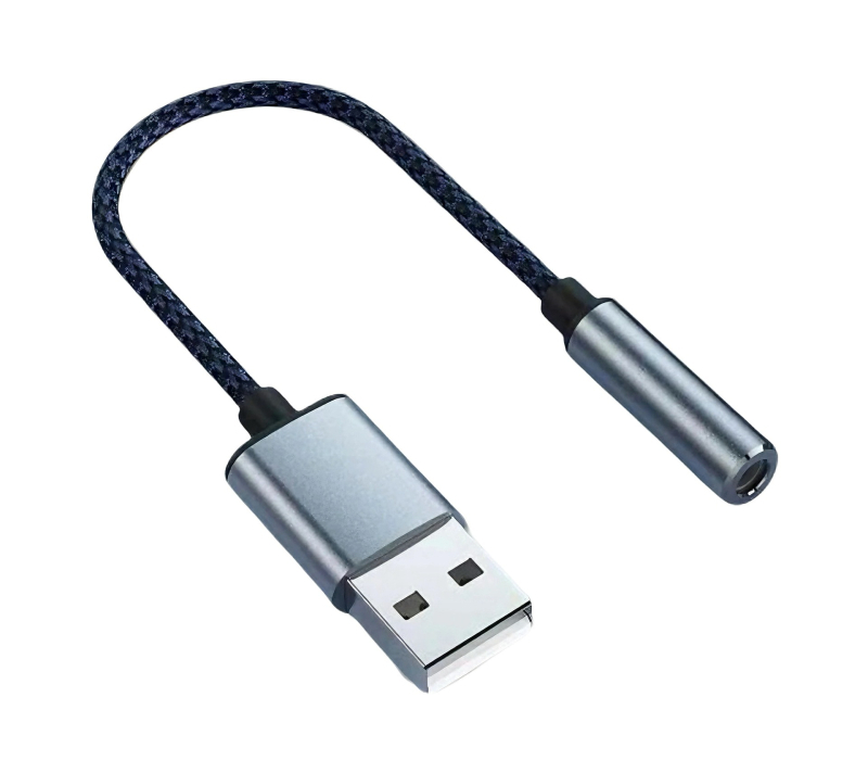 Cablu adaptor USB la 3,5 mm audio – 2 în 1 pentru căști și microfon – fără drivere