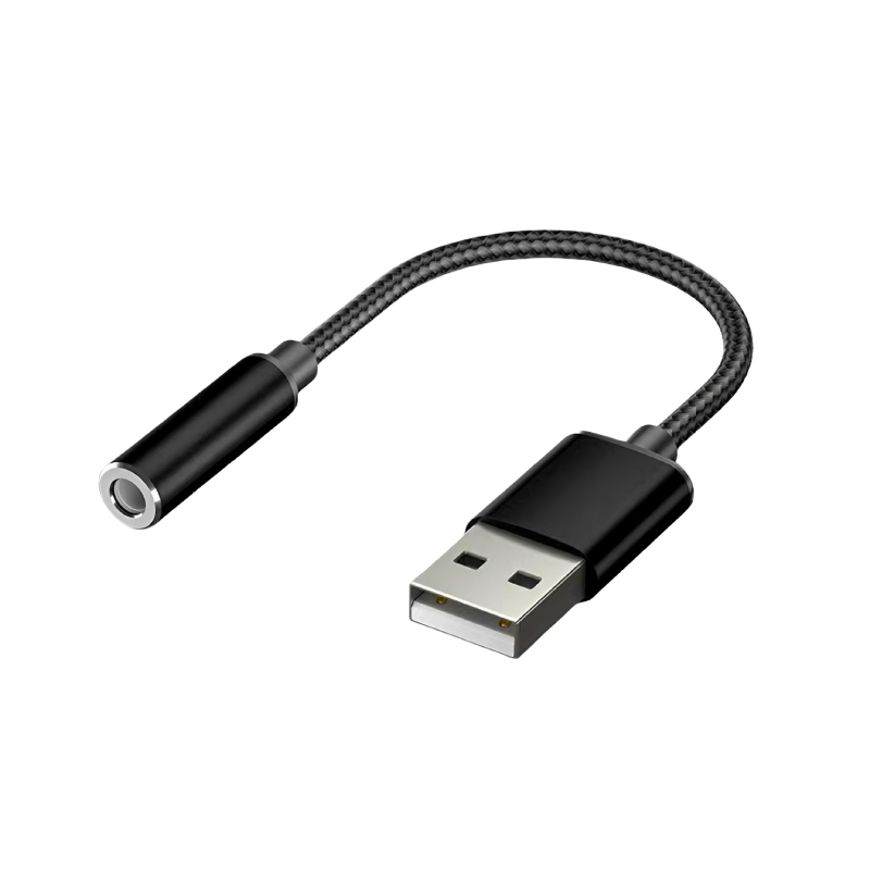 Cablu adaptor USB la 3,5 mm audio – 2 în 1 pentru căști și microfon – fără drivere
