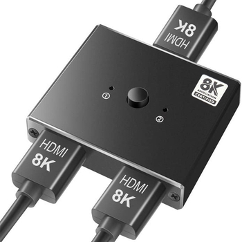 HDMI 2.1 двупосочен превключвател, 8K60Hz, домашно кино, управление на захранването, съвместим с всички системи