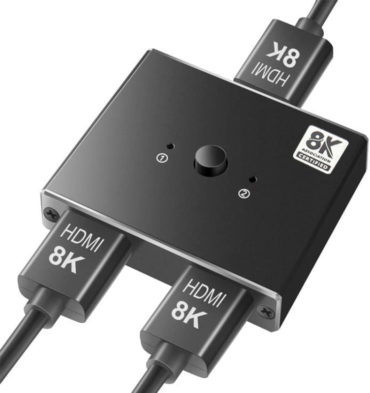 HDMI 2.1 двупосочен превключвател, 8K60Hz, домашно кино, управление на захранването, съвместим с всички системи