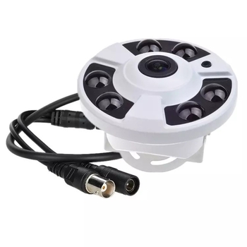 Panoramska fisheye AHD koaksijalna kamera, 3.6 mm objektiv, 0.1 lx noćno gledanje, 360° IR nadzor, model F3-6, DC12V, unutarnja uporaba