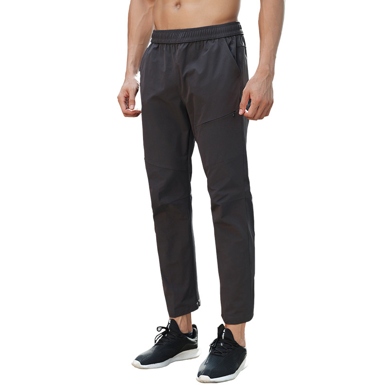 Muške cropped sportske hlače, 90% najlon, brzo sušeće, srednji pojas, uski kroj, jesen, korejski stil