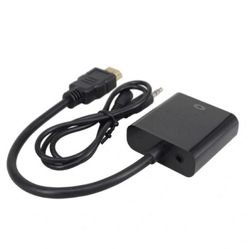 HDMI na VGA adapter kabel sa zvukom, 1080P, kompatibilan s Windows 7, duljina kabela 0.20 m, podržava daljinsko buđenje