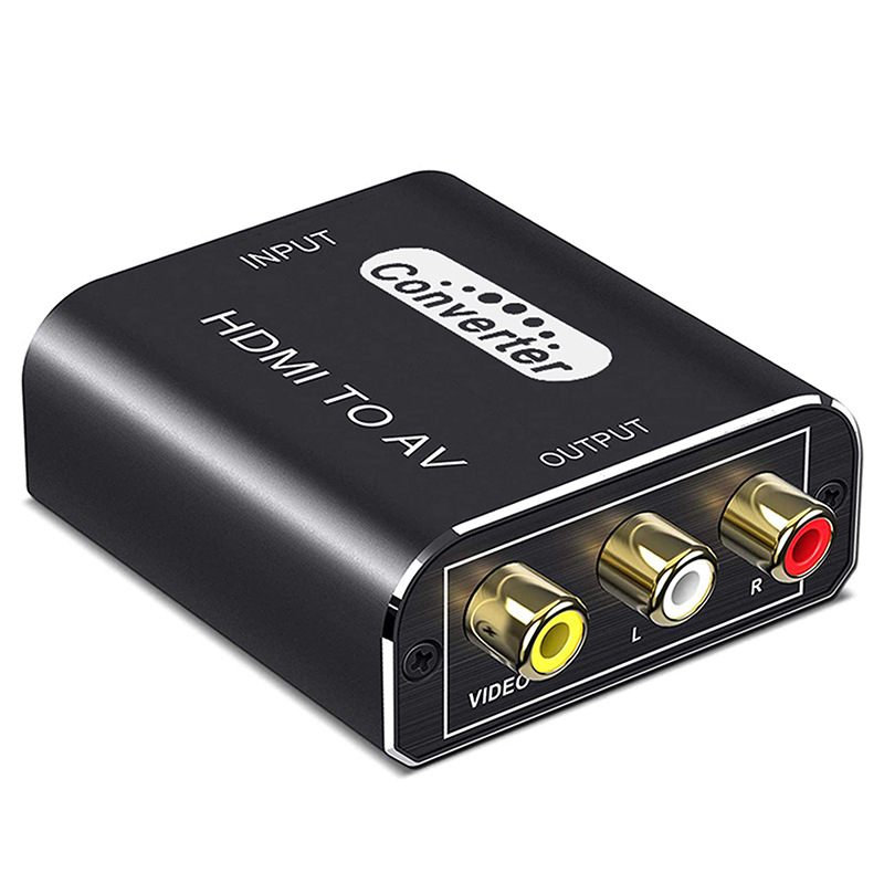 HDMI към AV конвертор HA-308A, 1080P, USB захранване, съвместим с различни приставки и DVD плейъри