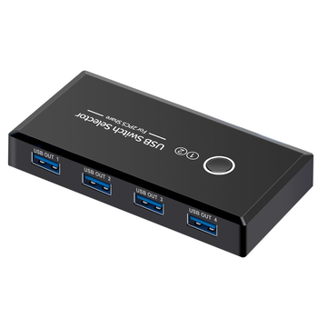 USB 3.0 споделен превключвател с 4 входа и 2 изхода, модел USB Switcher 2.0, съвместим с Windows 98, поддръжка на управление на захранването, резолюция 1080p