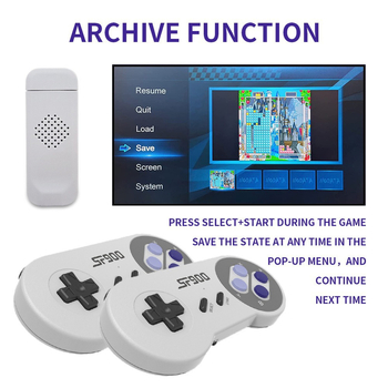 SF900 gaming konzola s retro HD dizajnom, televizijska kompatibilnost, dva bežična kontrolera, 4GB memorije