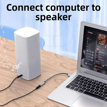 USB na 3,5 mm audio adaptér kábel – bez ovládačov, dvojitý konektor pre slúchadlá a mikrofón, zvuková karta konvertor