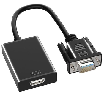 VGA na HDMI adapter s zvukom, VGA muški na HDMI ženski, 1080p