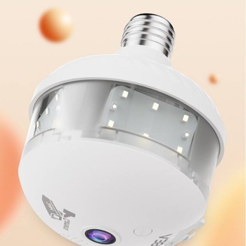 V380 Cameră Fisheye Wireless - Panoramă 360°, 3MP/2K, obiectiv 4 mm, alarmă pentru urmărirea persoanelor, vizionare noapte IR 15 m