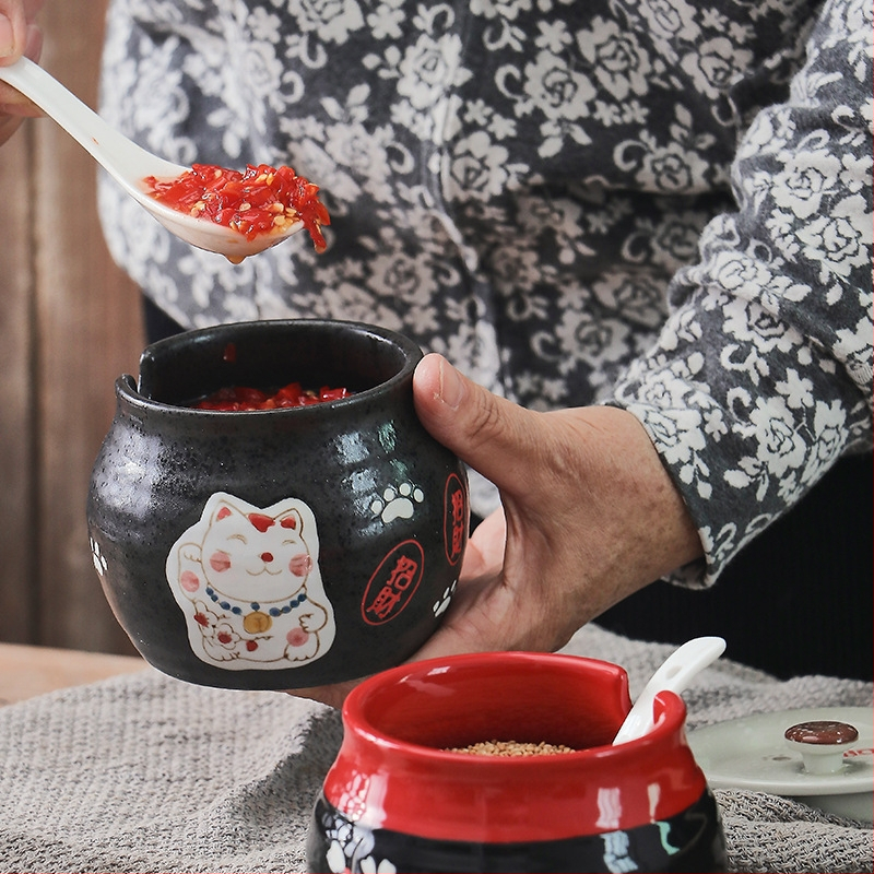 Keramická nádoba na olej a koreniny, japonský štýl, značka Golden Chef Lang Shi, tlačené logo, prvotriedna kvalita