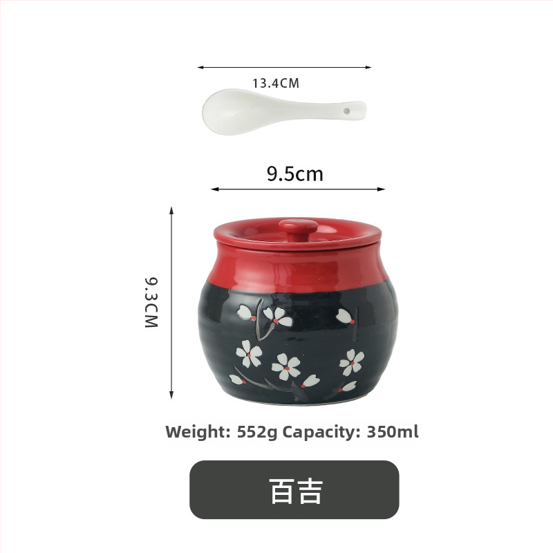 Keramická nádoba na olej a koreniny, japonský štýl, značka Golden Chef Lang Shi, tlačené logo, prvotriedna kvalita