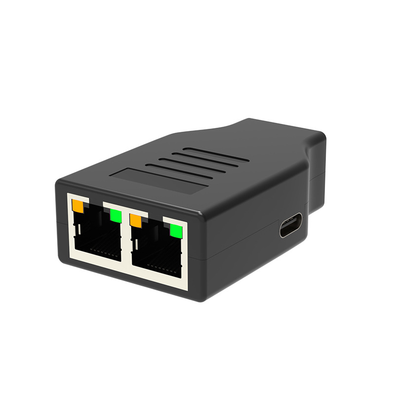 Dongji RJ45 Ethernet splitter 1:2 pre dva počítače, pripojenie na gigabitový switch