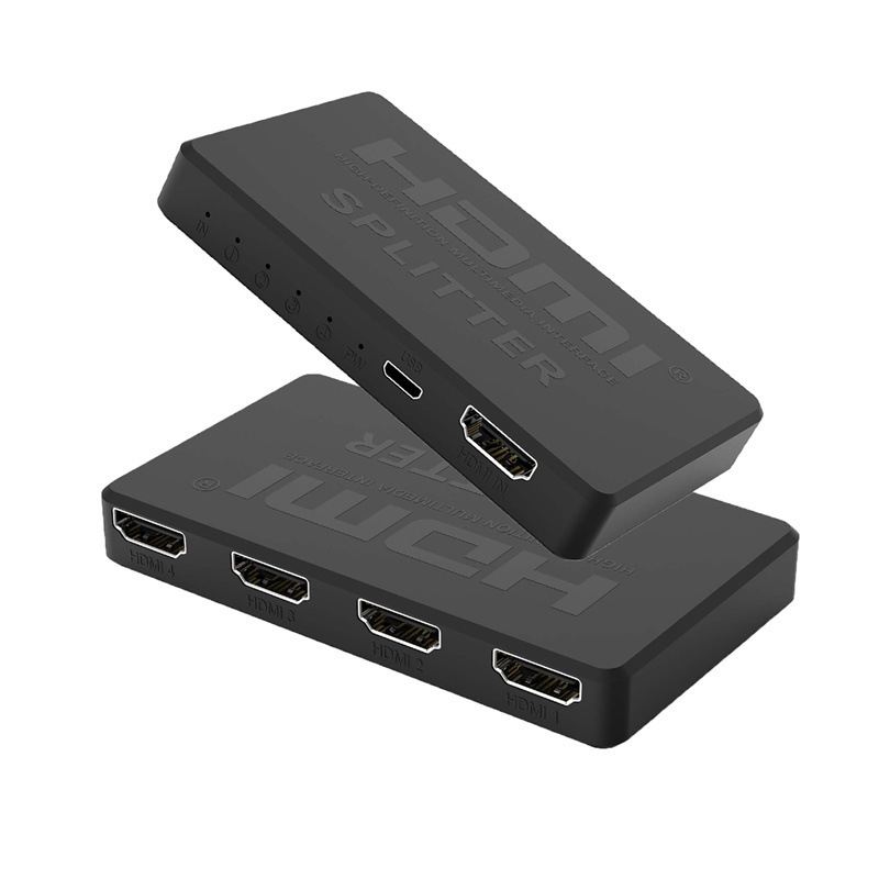 HDMI splitter 1×4 cu suport 4Kx2K | 1 intrare, 4 ieșiri | cablu de alimentare inclus