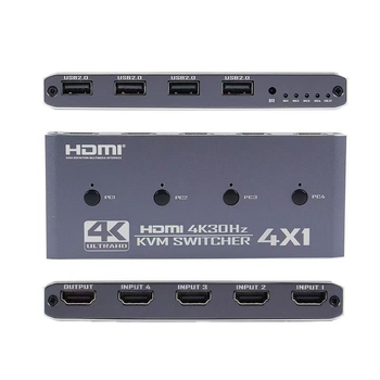 HDMI 2.0 KVM prekidač, 4K60, besprijekorno prebacivanje zvuka i videa sa sinkronizacijom, model OZK5, 1 godina jamstva