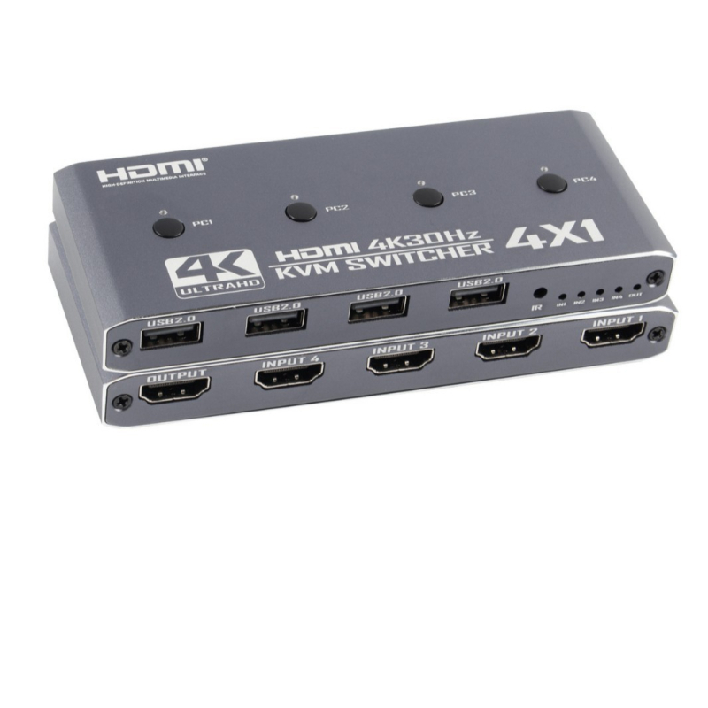 HDMI 2.0 KVM prekidač, 4K60, besprijekorno prebacivanje zvuka i videa sa sinkronizacijom, model OZK5, 1 godina jamstva