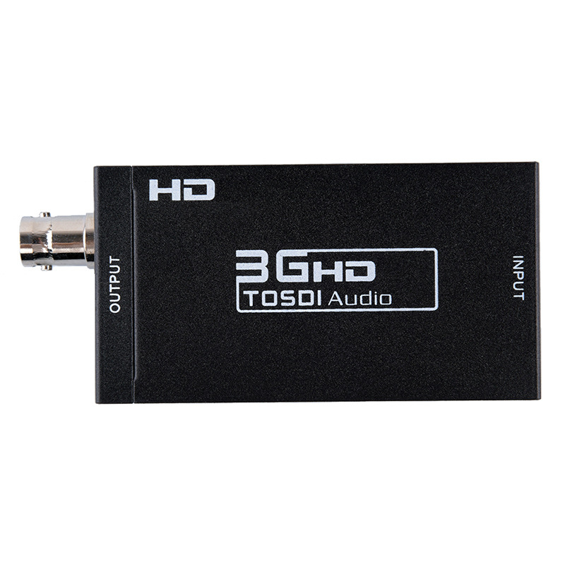 Video konvertor 3G-SDI na HDMI, 1080p, napájanie cez USB, kábel 0,12 m, hliníno-plastové puzdro