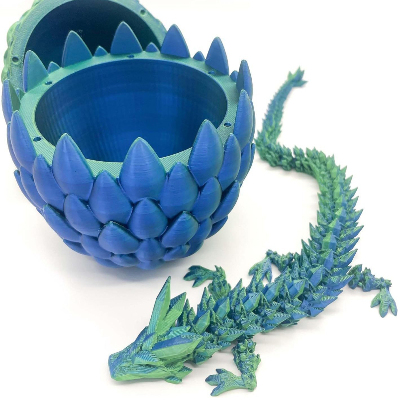 Pinrui 3D ispisani set zmajevih jaja – PLA ukrasi u obliku zmajevog jaja