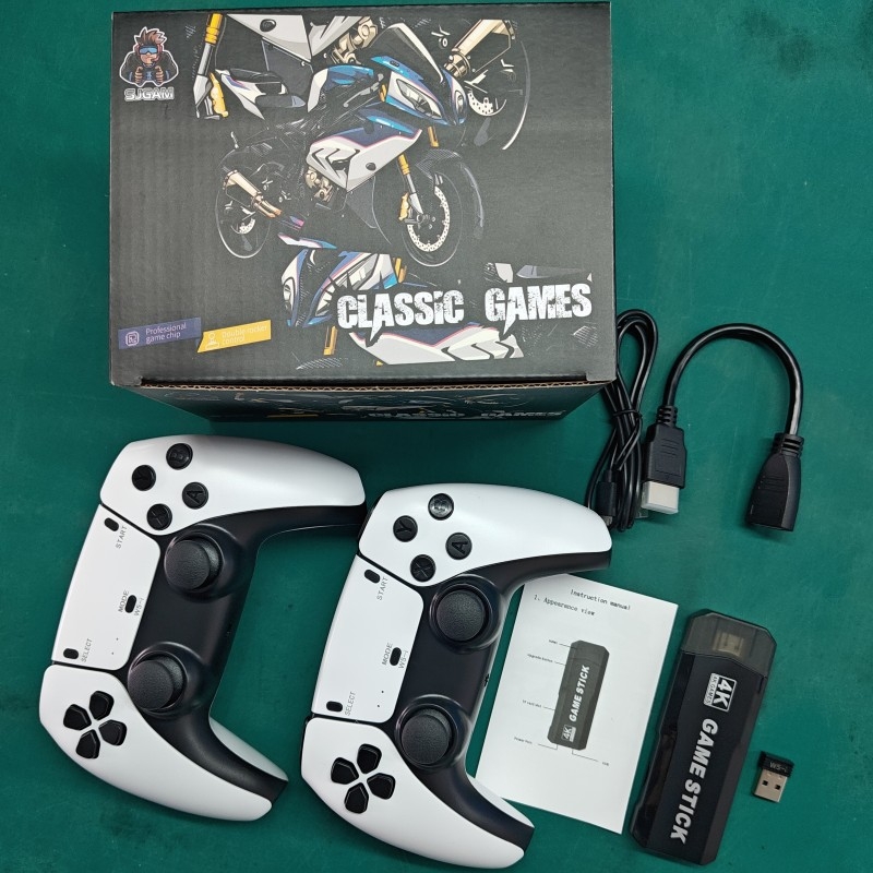Consolă de jocuri retro cu HDMI wireless, pentru doi jucători, carcasă ABS nostalgic, nivel de intrare