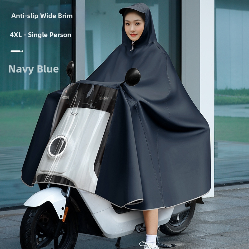 Женски пончо за електрически превозни средства (електрически велосипеди и мотоциклети), дълго покритие на тялото, пълен обхват, дебел PVC плат, PU лепило за водоустойчивост