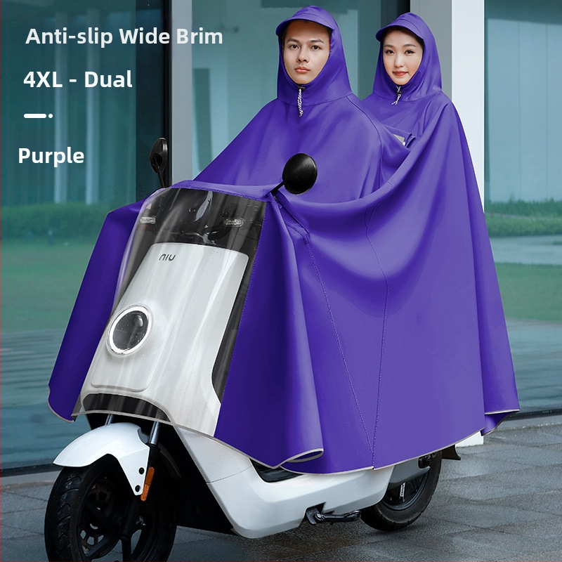 Женски пончо за електрически превозни средства (електрически велосипеди и мотоциклети), дълго покритие на тялото, пълен обхват, дебел PVC плат, PU лепило за водоустойчивост