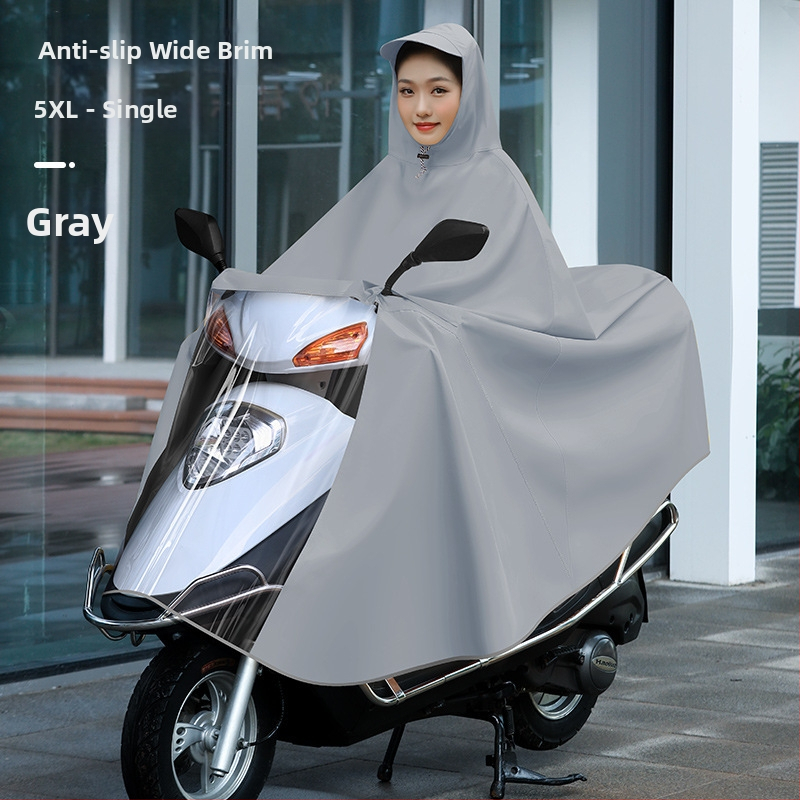 Женски пончо за електрически превозни средства (електрически велосипеди и мотоциклети), дълго покритие на тялото, пълен обхват, дебел PVC плат, PU лепило за водоустойчивост